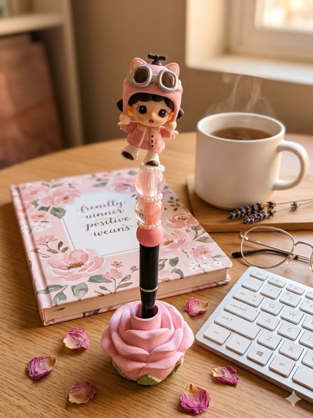 Pink Cute Baby Doora In Beadable  Pen